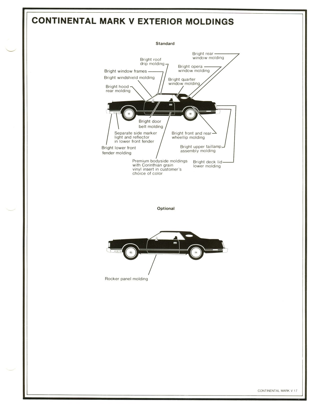 1977 Lincoln Continental Mark V Product Facts Book Page 14